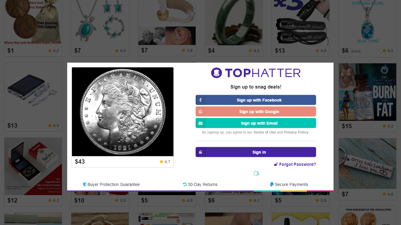 Tophatter平台介绍、入驻流程、收费方式